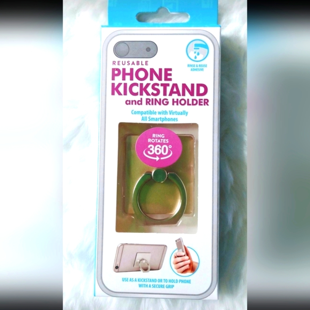 Phone Kickstand Finger Ring Holder Black HGold ew in Box Gift Cell Universal
